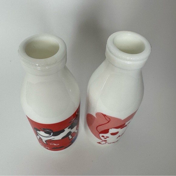 Egizia Milk Bottle Pair Made in Italy Cows Fresh Milk Set of 2 - Picture 7 of 7
